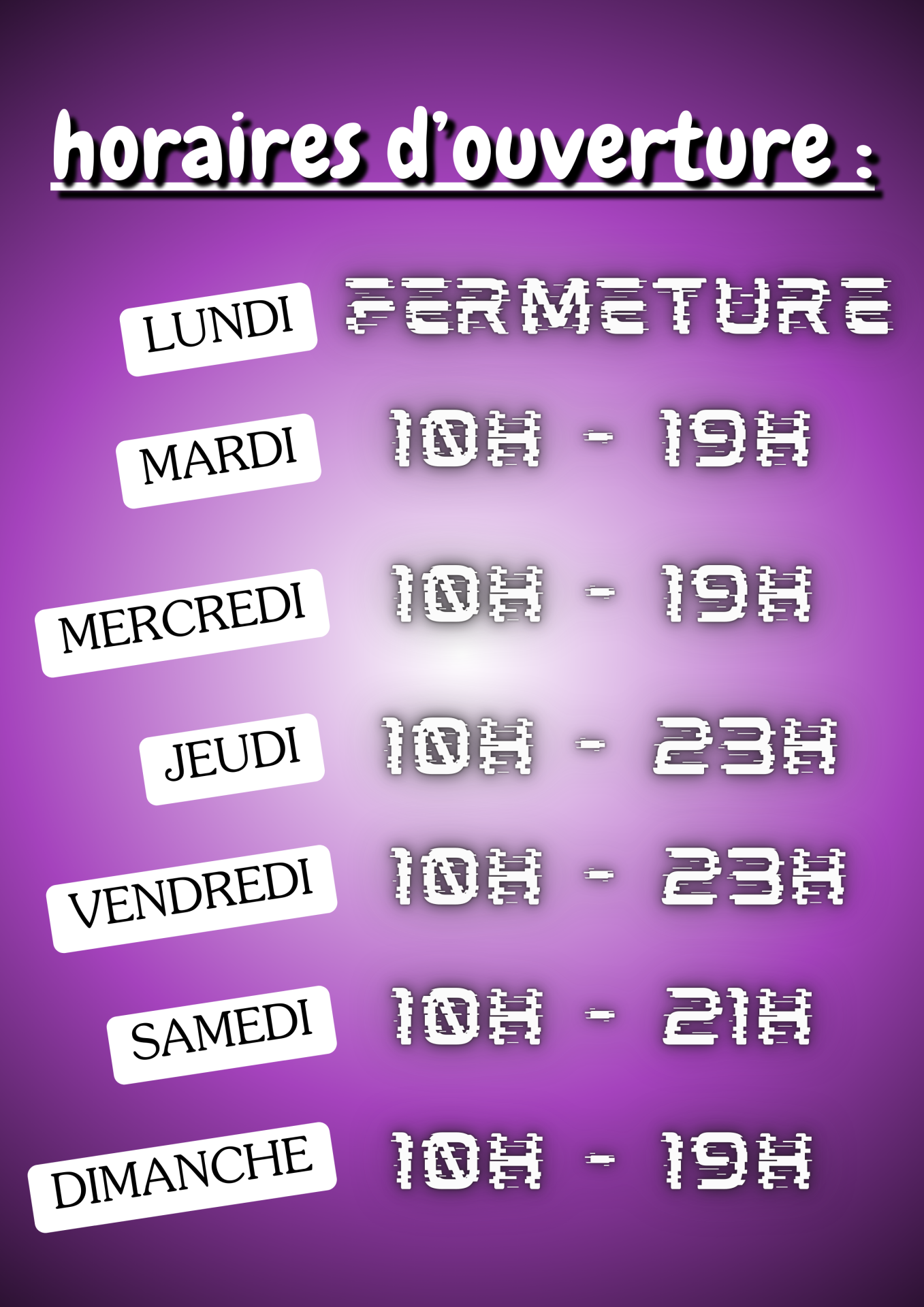 Horaires 1 1